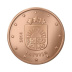Série 1-2-5 cents Lettonie année 2014 UNC