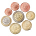 Série complète pièces 1 cent à 2 euros Lituanie année 2015 UNC