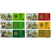 Lot de 6 Stampcoincard Saint-Marin 2012 CC pièces 50 cts et timbres 0.65 - Série touristique