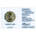 Stampcoincard Saint-Marin pièce 1 euro 2012 CC et timbre 0.60 embleme - Série touristique verso fond blanc