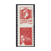 Paire verticale Marianne d'Alger et Luquet tirage autoadhésif - 0.50€ rouge et sans valeur rouge provenant de carnet