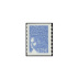 Luquet tirage autoadhésif - 0.75€ bleu ciel (sans logo) provenant de feuille personnalisable (support blanc)