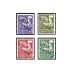 Série Coq Gaulois - 4 timbres