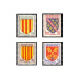 Série armoiries de provinces - 4 timbres