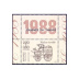 Timbre du carnet journée du timbre de 1988 avec logo JT - 2.20f + 0.60f brun et beige