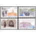 Série abbaye Clunny de Flaran Cap Canaille et Pont canal de Briare - 4 timbres