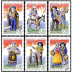 Série célébrités - les Santons de Provence - 6 timbres