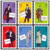 Série célébrités - héros du roman policier - 6 timbres