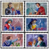 Série célébrités - héros d'aventures - 6 timbres
