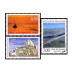 Série touristique le Gois - La Baie de Somme - Le chateau de Crussol - 3 timbres